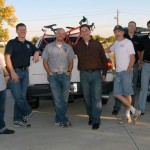 The Texas builders hang out after a successful show.